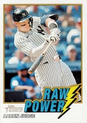 2026 Topps Heritage Raw Power Aaron Judge #RP-AJ card