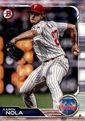 2019 Bowman Base Set Aaron Nola #13 card