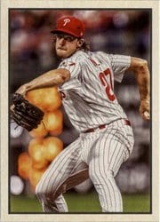 2019 Bowman Heritage Base Set Aaron Nola #53VR-117 card