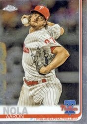 2019 Topps Chrome Base Set Aaron Nola #176 card