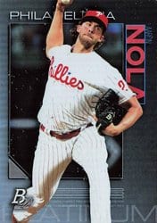 2020 Bowman Platinum Base Set Aaron Nola #70 card