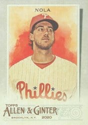 2020 Topps Allen & Ginter Base Set Aaron Nola #14 card