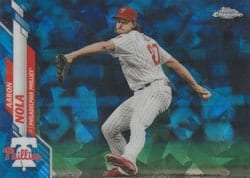 2020 Topps Chrome Sapphire Edition Base Set Aaron Nola #190 card
