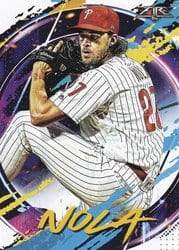 2020 Topps Fire Base Set Aaron Nola #51 card