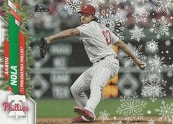 2020 Topps Holiday Base Set Aaron Nola #HW73 card