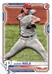2021 Bowman Base Set Aaron Nola #40 card