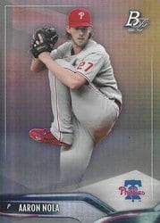2021 Bowman Platinum Base Set Aaron Nola #39 card