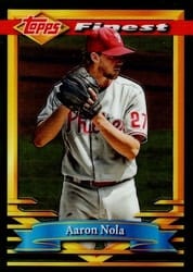 2021 Finest Flashbacks Base Set Aaron Nola #23 card