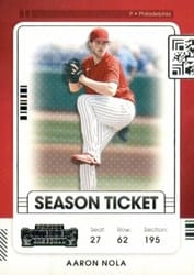 2021 Panini Contenders Base Set Aaron Nola #93 card