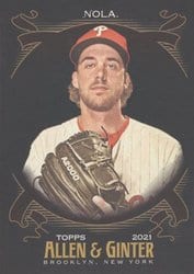 2021 Topps Allen & Ginter X Base Set Aaron Nola #215 card