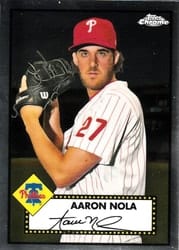 2021 Topps Chrome Platinum Anniversary Base Set Aaron Nola #206 card