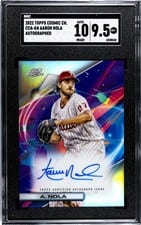 2022 Topps Cosmic Chrome Autographs Aaron Nola #CCA-AN card