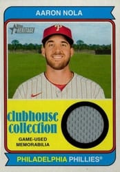 2023 Topps Heritage Clubhouse Collection Relics Aaron Nola #CCR-AN card