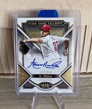 2023 Topps Tier One Talent Autographs Aaron Nola #T1TA-AN card