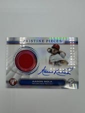 2024 Topps Pristine Pieces Autograph Relic Aaron Nola #PPAR-AN card