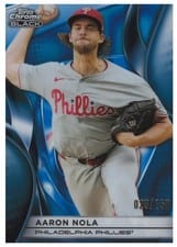 2025 Topps Chrome Black Base Set Aaron Nola #76 card