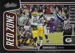 2019 Panini Absolute Red Zone Aaron Rodgers #18 card