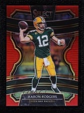 2019 Panini Select Aaron Rodgers Red Prizm #90 card