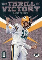 2019 Panini Unparalleled The Thrill of Victory Aaron Rodgers #TV-ARO card