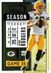 2020 Panini Contenders Base Set Aaron Rodgers #1 card