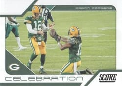 2021 Score Celebration Aaron Rodgers #C9 card