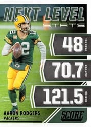 2021 Score Next Level Stats Aaron Rodgers #NL4 card