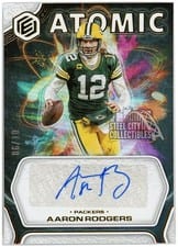 2022 Panini Elements Atomic Autographs Aaron Rodgers #AA-AR card