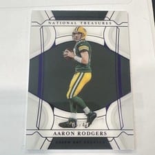 2022 Panini National Treasures Aaron Rodgers Purple #81 card