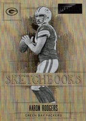 2022 Panini Playbook Sketchbooks Aaron Rodgers #3 card