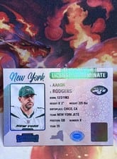 2023 Panini Contenders License to Dominate Aaron Rodgers #18 card