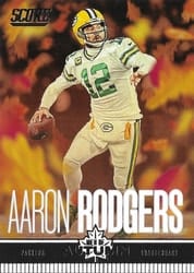 2023 Score Men of Autumn Aaron Rodgers #7 card
