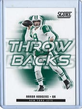 2025 Panini Score Throwbacks Aaron Rodgers #10 card