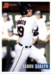 2021 Bowman Heritage Base Set Aaron Sabato #123 card