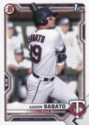 2021 Bowman Prospects Aaron Sabato #BP-125 card