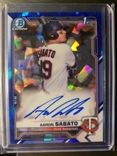 2021 Bowman Sapphire Edition Autographs Aaron Sabato #BSPA-AS card