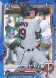 2021 Bowman Sapphire Edition Base Set Aaron Sabato #BCP-125 card