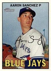 2016 Topps Heritage Base Set Aaron Sanchez #416 card