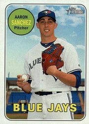2018 Topps Heritage Base Set Aaron Sanchez #55 card
