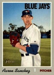 2019 Topps Heritage Base Set Aaron Sanchez #679 card