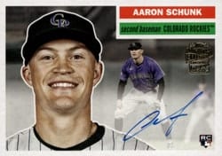 2025 Topps Archives Fan Favorite Autographs 1956 Aaron Schunk #56FFA-ASC card