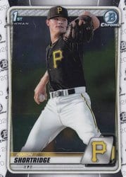 2020 Bowman Chrome Prospects Aaron Shortridge #BCP-9 card