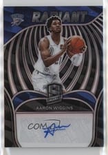 2021-22 Panini Spectra Radiant Signatures Aaron Wiggins #RSI-AWG card