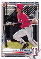 2021 Bowman Draft Base Set Aaron Zavala #BD-101 card