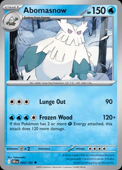2025 Destined Rivals Abomasnow #60 card