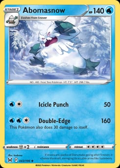 Lost Origin Abomasnow #43 card