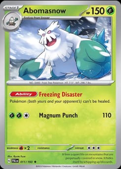 Paldea Evolved Abomasnow #11 card