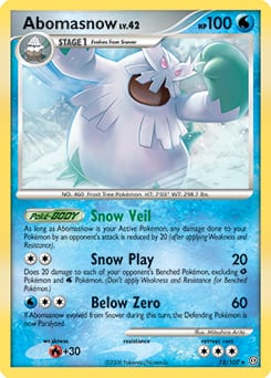 2008 Stormfront Abomasnow #12 card