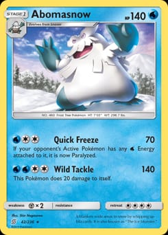 2019 Unified Minds Abomasnow #42