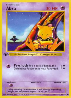 Base Abra #43 card