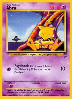 Base Set 2 Abra #65 card